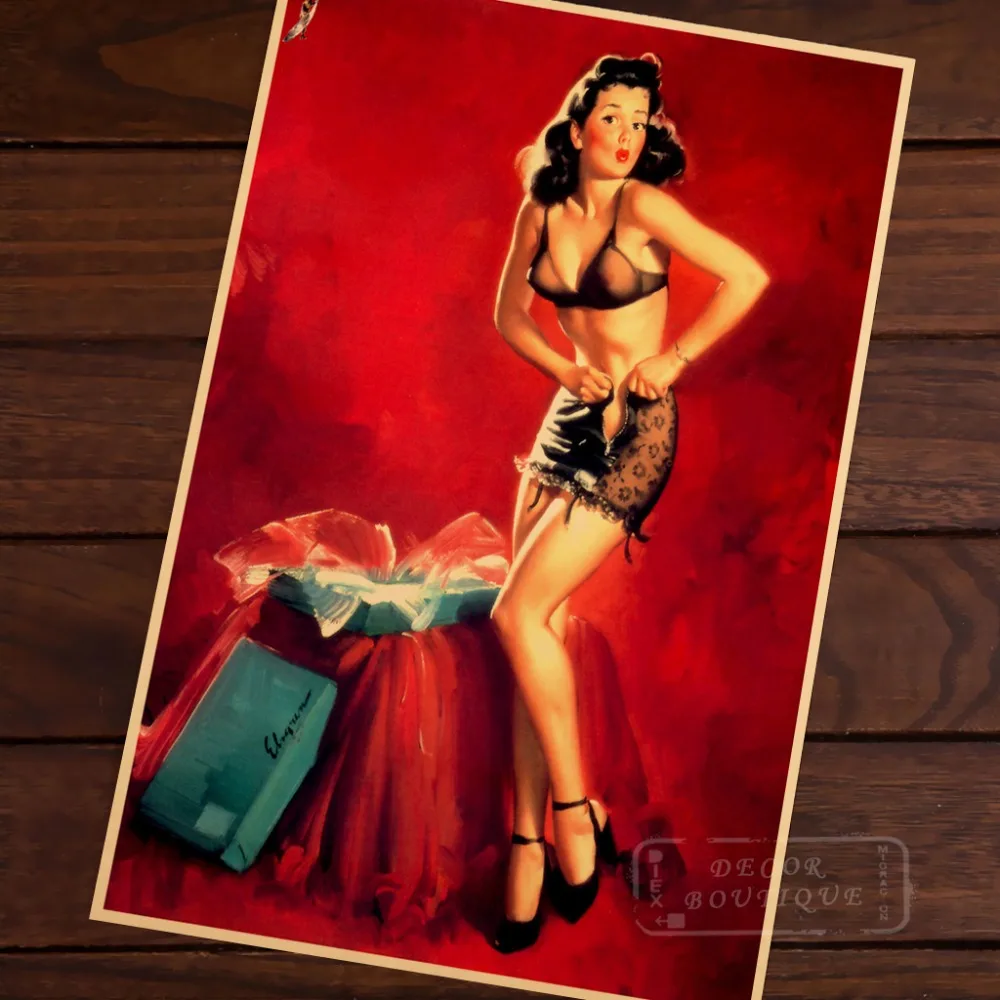 Shotgun Hunt Pin Up девушка поп арт карта Плакат классический винтажный Ретро Крафт холст