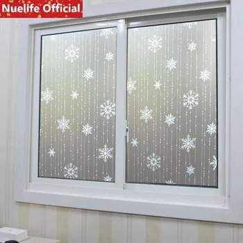 

90x200cm Snowflake Bezel Pattern Glass film Bathroom Kitchen Living Room Bedroom Office Shop Mall Sliding Door Window Film