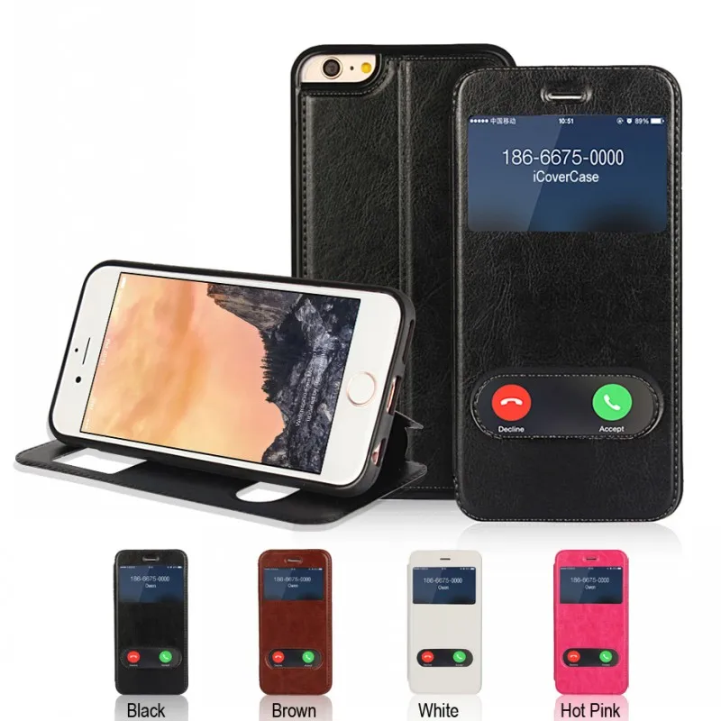Windows View Cases For Apple iPhone 6 S 6S Plus 6plus Case Cover Leather Wallet Capinhas Etui Capa Hoesjes Fundas Coque Carcasa (14)