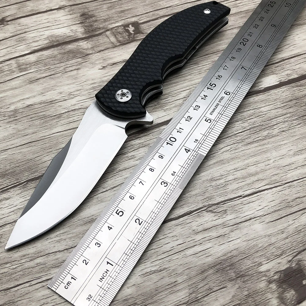 Дешево ZZSQ ZT0606 тактический складной нож 8cr13mov лезвие G10 деревянной ручкой Отдых на природе Выживание карманные ножи шарикоподшипник Открытый Инстру...