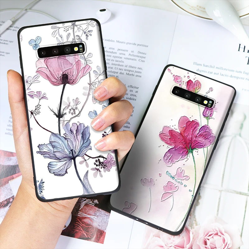 Силиконовый 3D с тиснением и изображением ТПУ для Samsung Galaxy A50 A30 A40 A70 Note 8 9 4 M30 M10 M20 A3 A5