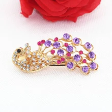Fashion Women Vintage Rhinestone Colorful Peacock Hair Clip Crystal Hair Pins Hair Jewelry Fashion Women Vintage Rhinestone Colorful Peacock Hair Clip Crystal Hair Pins Hair Jewelry