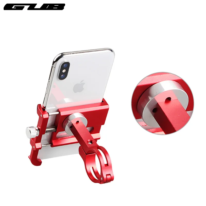 Baratos Soporte de teléfono GUB Plus 9 para manillar de bicicleta instalación 55 100 ancho ajuste 360 grados de rotación soporte de aleación CNC anodizado Rack