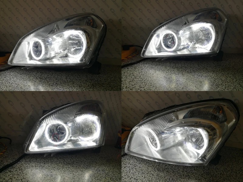 Для Nissan Qashqai 2007 2008 2009 2010 отлично Ультра яркое освещение smd комплект светодиодов «глаза ангела» дневные ходовые огни