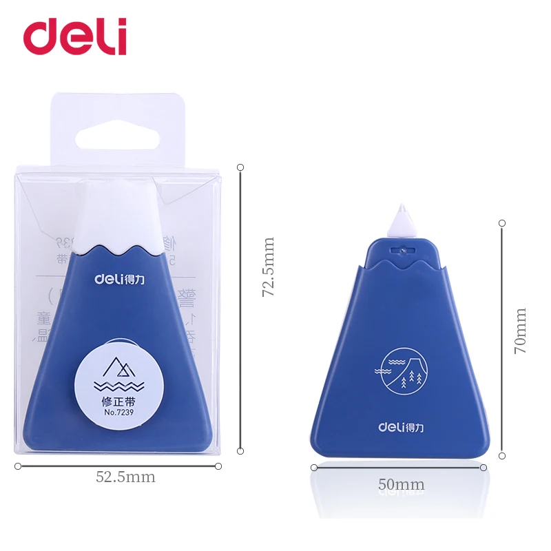 

Deli Colorful Kawaii Plastic Mountain shape Correction Tape Writing companion School Office Stationary Supplies Gift wholesale