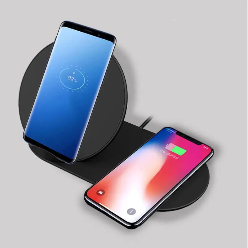 Беспроводное зарядное устройство 2 в 1 Qi для iphone iwatch Samsung Watch быстрая Беспроводная