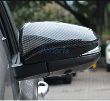 Carbon Fiber Door Mirror Cover Rear View Overlay Trim Car Styling 2015-2018 For Toyota Hilux Revo SR5 AN120 AN130 Accessories
