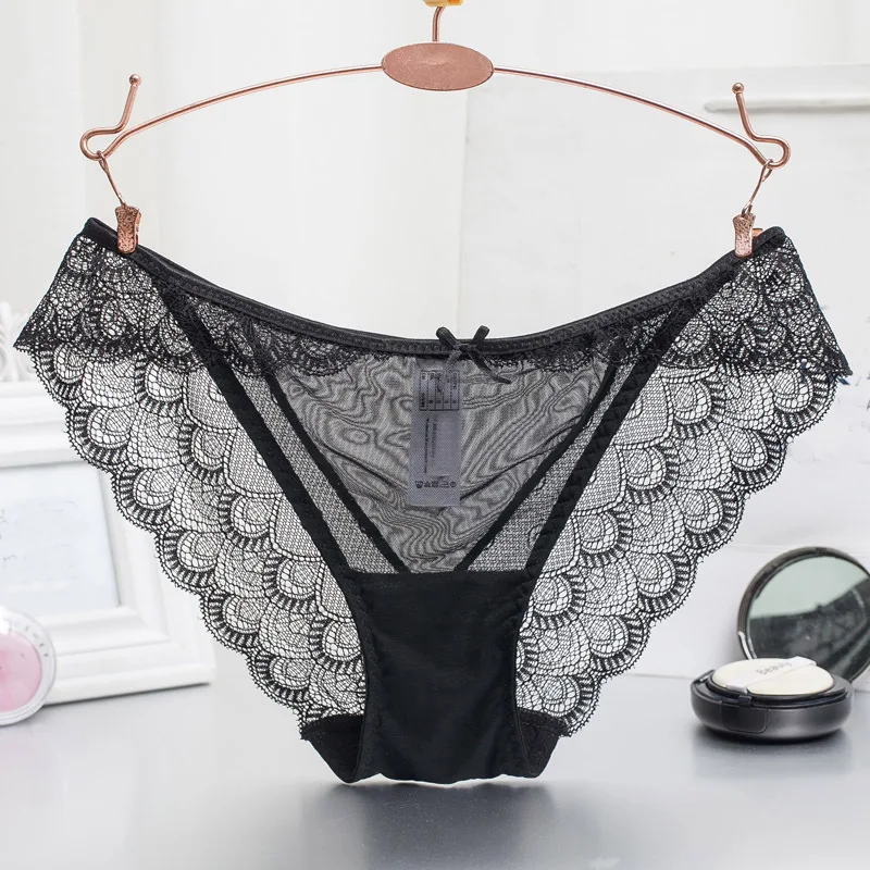 

Sexy Sheer Lace Panties Women's Underwear Transpanrent Hot Sales Brazilian Briefs Knickers Seamless Sexy Sheer Lace Panties