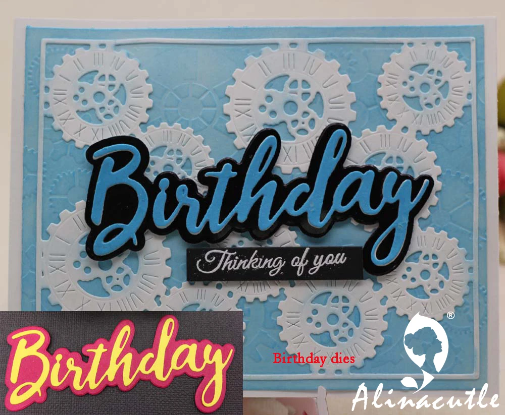 

AlinaCraft METAL CUTTING DIE cut shadow alphabet letter birthday outline Scrapbook paper craft card album punch knife art cutter