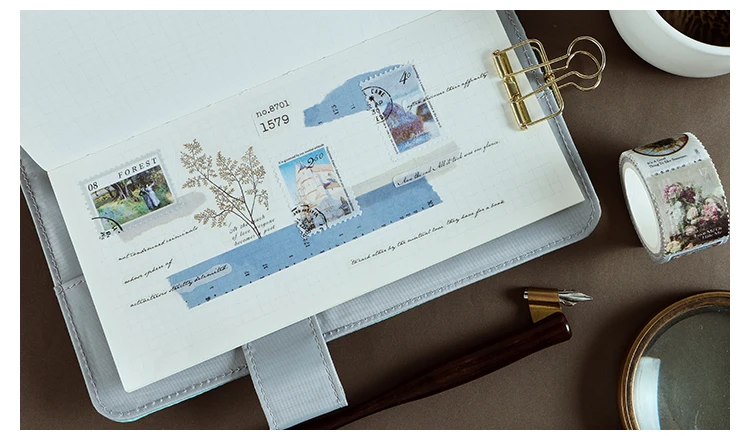 Винтажный штамп серии декоративная клейкая лента маскирующая васи лента DIY Скрапбукинг наклейка этикетка японские канцелярские принадлежности