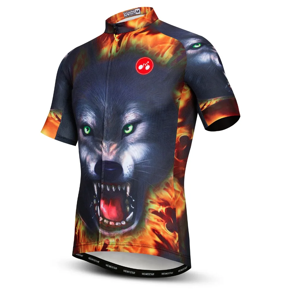 3D Roar Wolf велосипедная майка мужская Ropa Ciclismo с коротким рукавом велосипедная Одежда для езды на велосипеде летняя велосипедная одежда Maillot Ciclismo