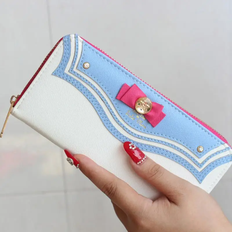 Fashion Samantha Vega Sailor Moon Ladies Long Zipper Female Bag Women brand Leather kawaii Wallet Purse portefeuille femme 2016