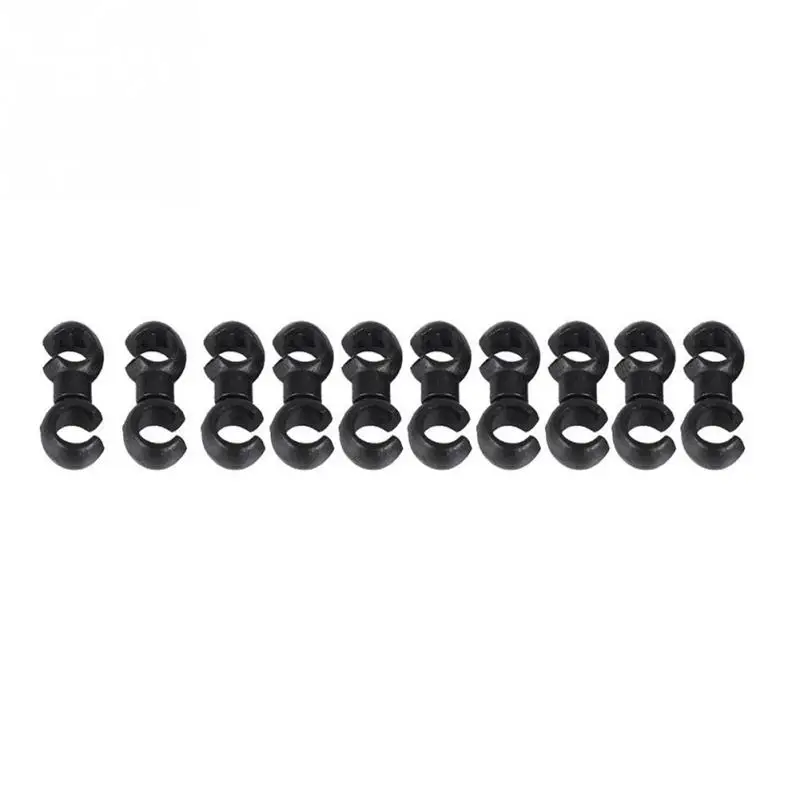 Черный 10 шт. тормоз велосипед велик кабельные зажимы s-стиль линии Зажимы Пряжка строка переключения трубный кабель корпус шланга направляющие шестерни - Цвет: Черный