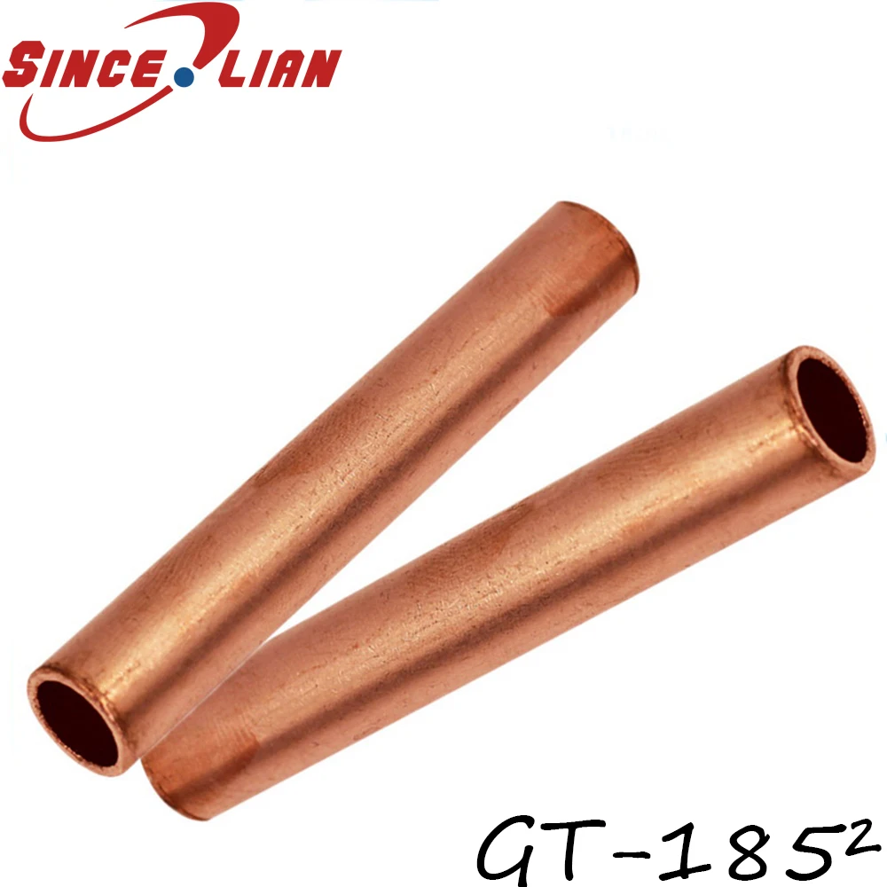 5PCS GT 185MM square copper connecting pipe Cable wire joints Straight wire copper pipes Through
