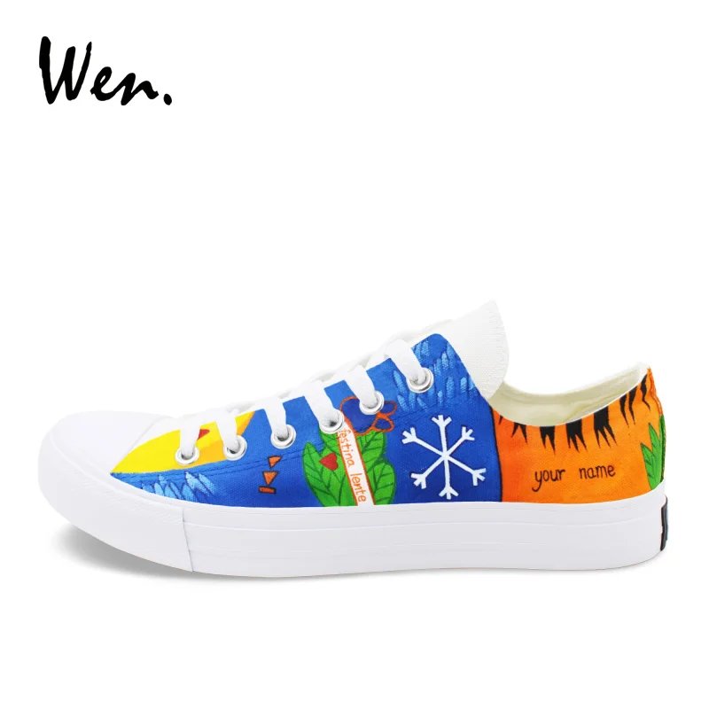 

New Original Designers Mixed Color Canvas Men Women Flats Low-Cut Lace-Up Hand-Painted Spring/Summer Sneaker Skateboard