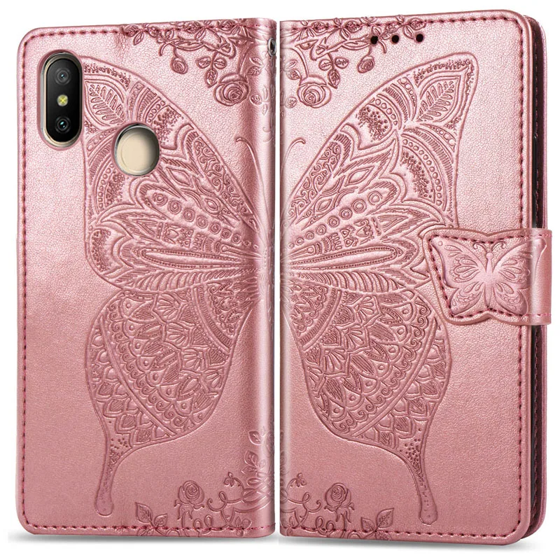 

Butterfly Phone Case Xiaomi Redmi Note 5 Pro Case Cover Leather Silicon Wallet Flip Case Xiomi Redmi Note 5 Global Version Funda