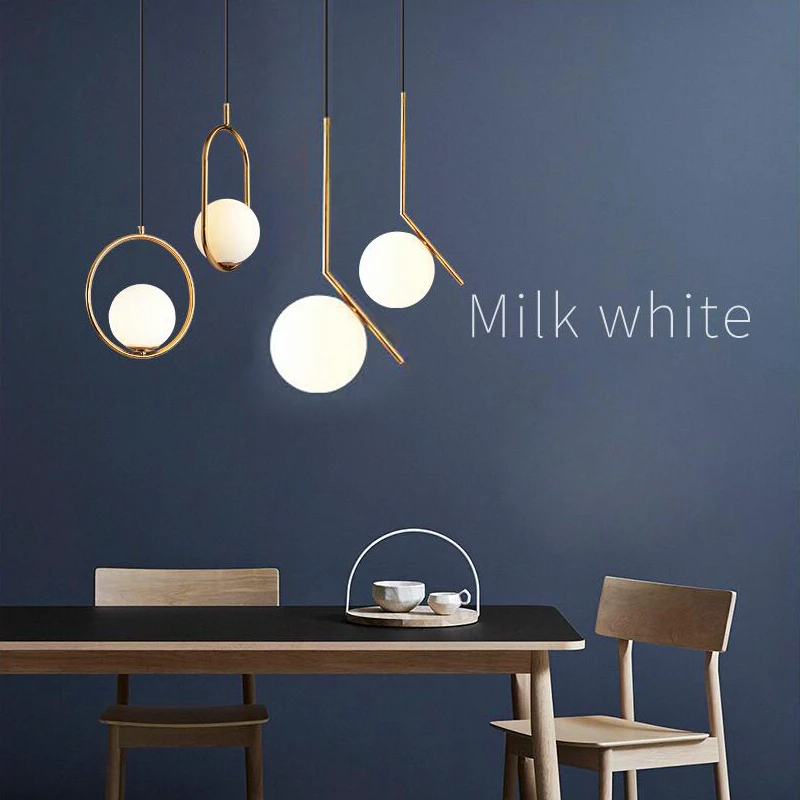 

Modern Minimalist Pendant Light Lamp Nordic Ceiling Clothing Decoration Glass Ball Lamp for Living Room Bedroom Dining Room