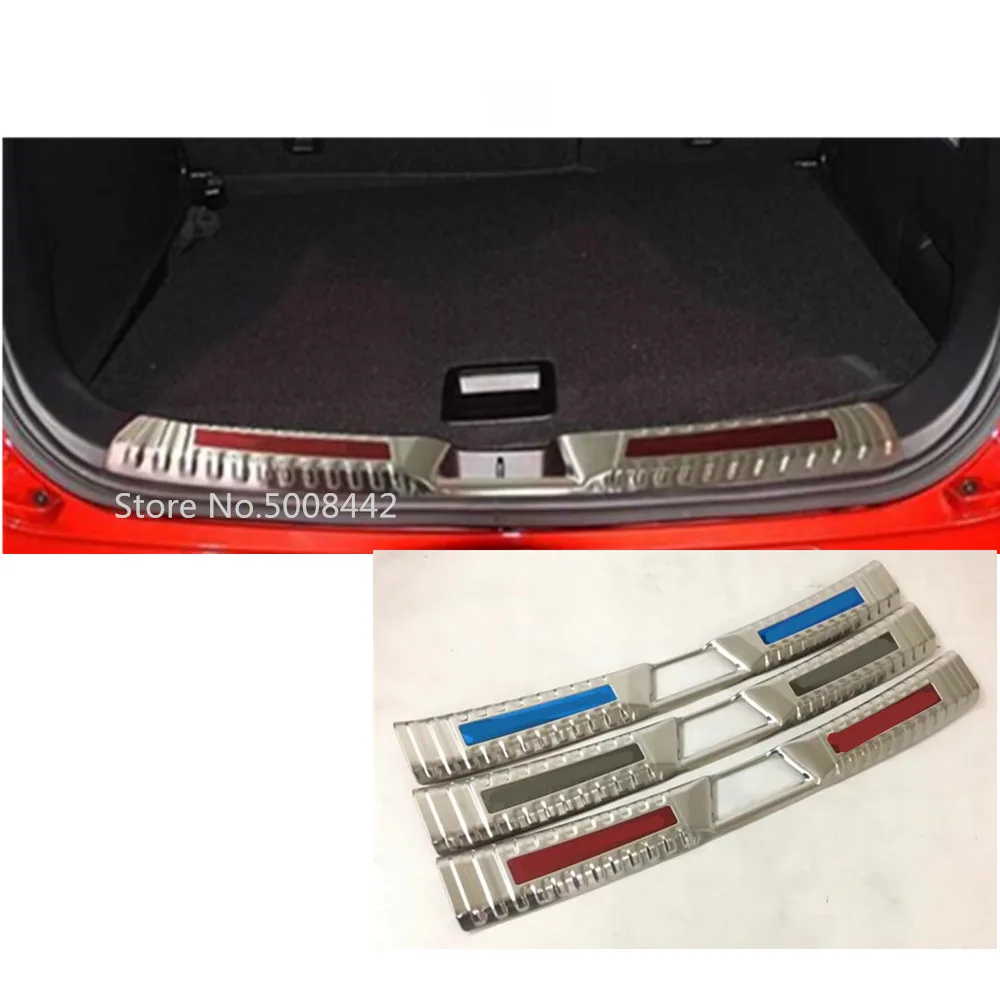 

For Mazda CX-3 CX3 2017 2018 2019 2020 Car Cover Stainless Steel Inner Rear Bumper Trim Plate Frame Threshold Pedal Molding