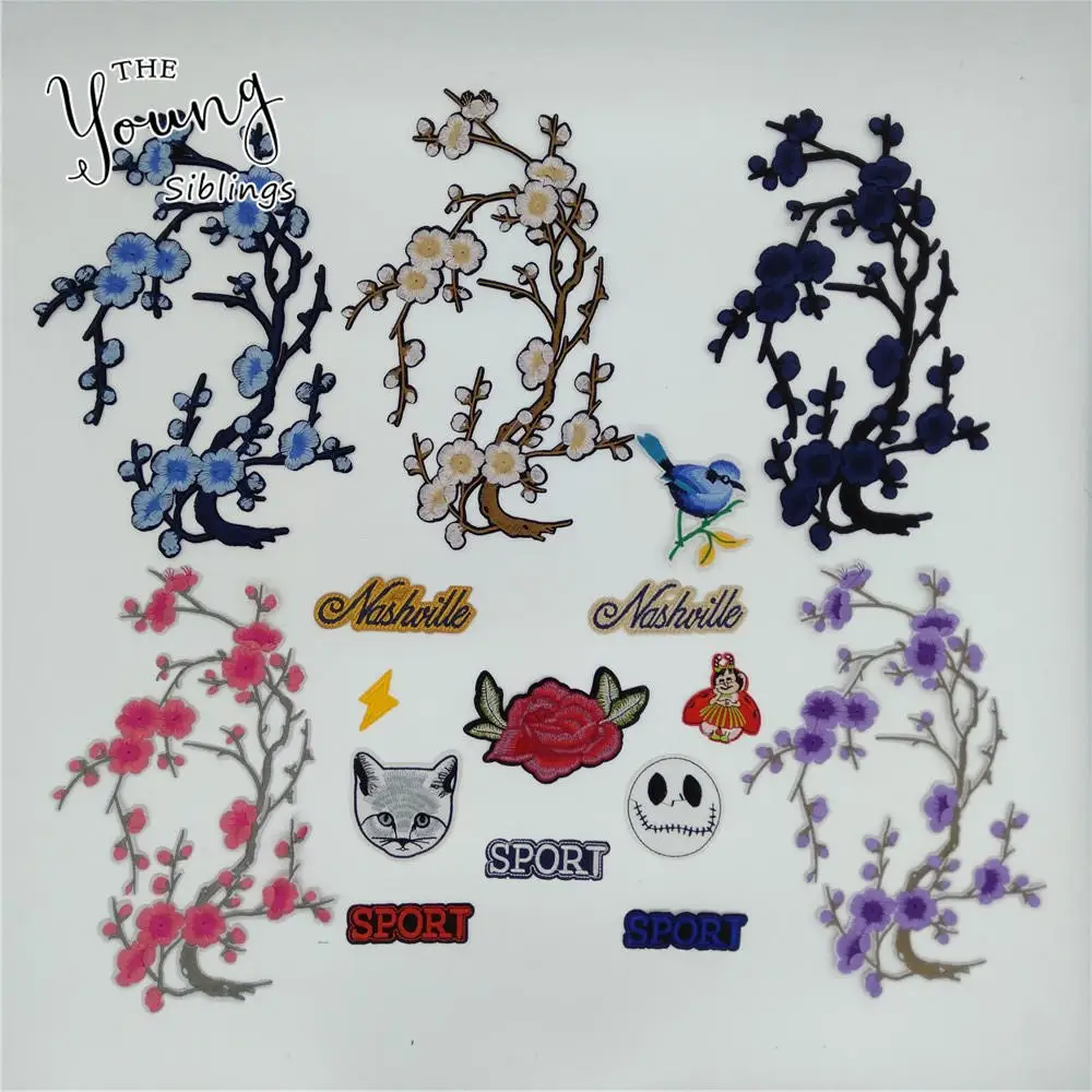 

Fashion style Hot melt adhesive Applique Embroidery Sewing patches stripes DIY Badges Clothing Decorate Accessories C5522-C5539