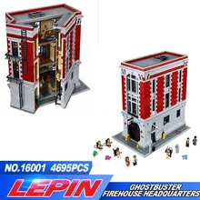 LEPIN 16001 4695Pcs Ghostbusters Blocks Firehouse Headquarters Model Building Kits Model set Compatible legoed With 75827