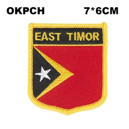 EAST TIMOR Asia Shield Country Flag Embroidered PATCH Badge P1