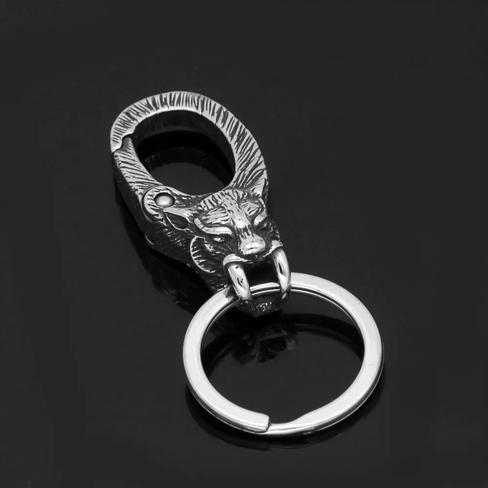 VikingCeltic 316L нержавеющая сталь Викинг-волк брелок с изображением животных