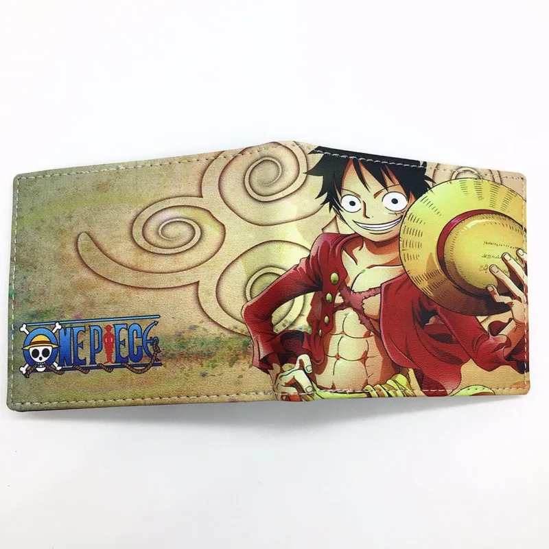 Цельный кошелек Luffy пиратский череп голова кошельки с рисунками из комиксов мультфильм кошелек на молнии монета карман 8 держатель для карт