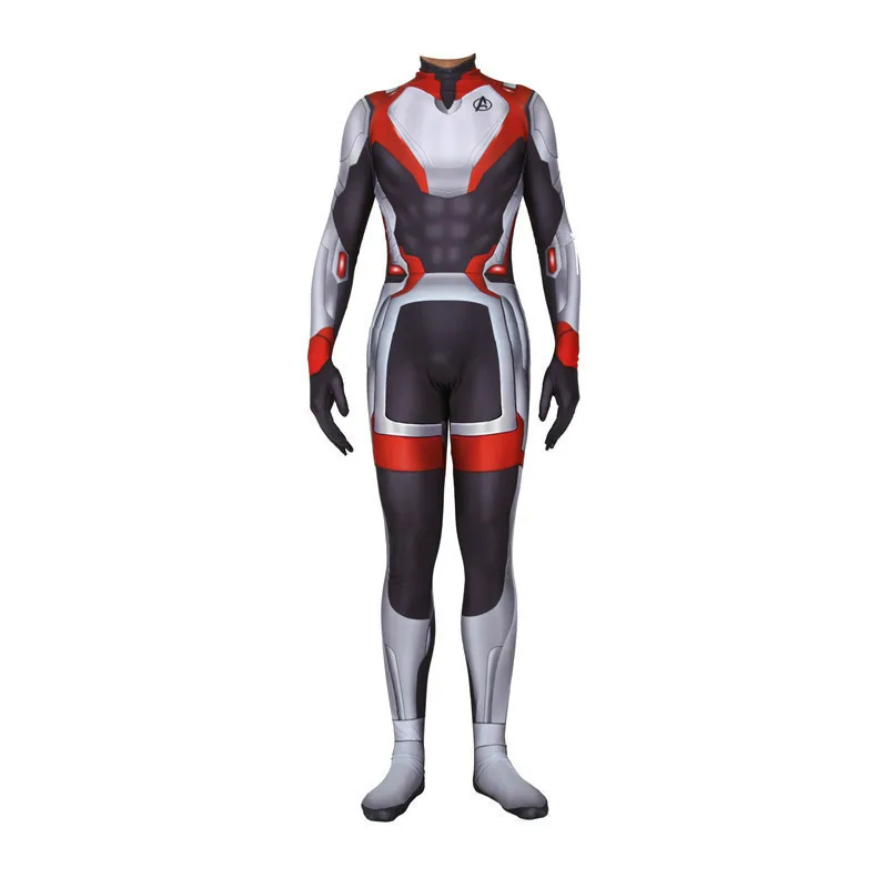 Avengers Endgame Captain America Cosplay Costume Quantum Realm Superhero Iron Man Zentai Bodysuit Jumpsuit Customized Adult Kids