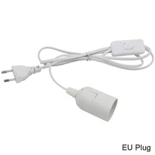 1,8 м подвеска E27 патрон лампы, Длина шнура питания 1,8 м, штепсельная вилка и переключатель ЕС, белый блеск E27 база с внешней резьбой