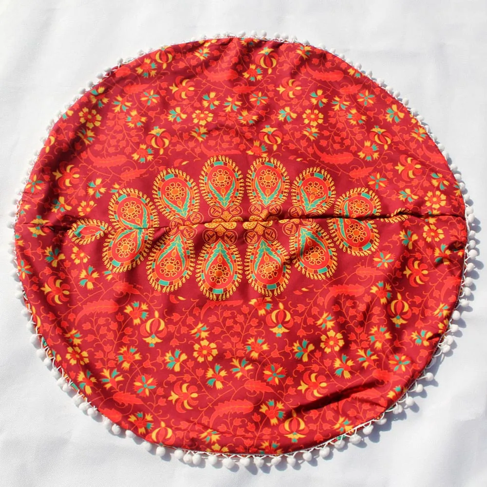 43*43 см индийские подушки с рисунком Мандала круглые богемные домашние подушки Чехол 2O929