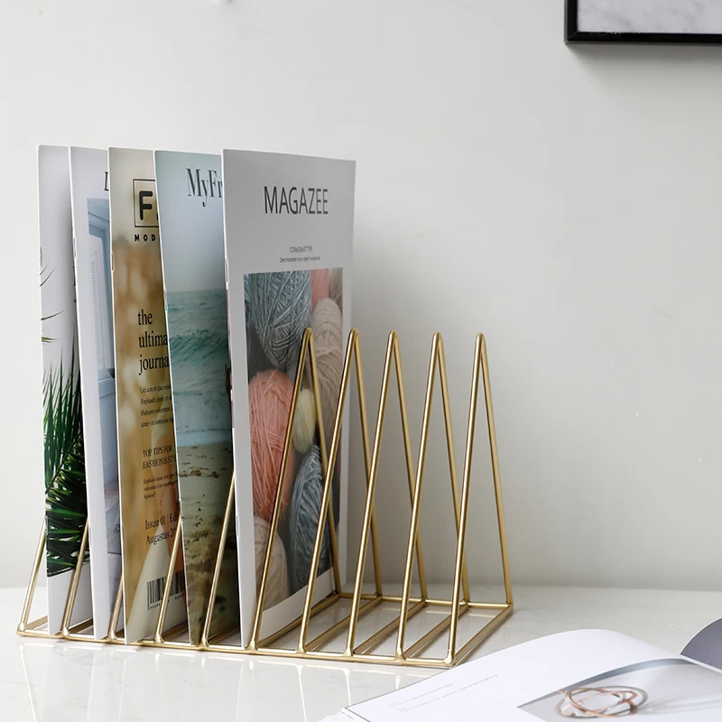 

Wrought iron file holder integrated data storage bookshelf desk decoration decoration creative file management rack