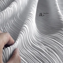 Вторичные складки эластичная складка текстура дизайнерская Ткань кружево ткань свадебное платье тюль материал ткани для Пэчворк