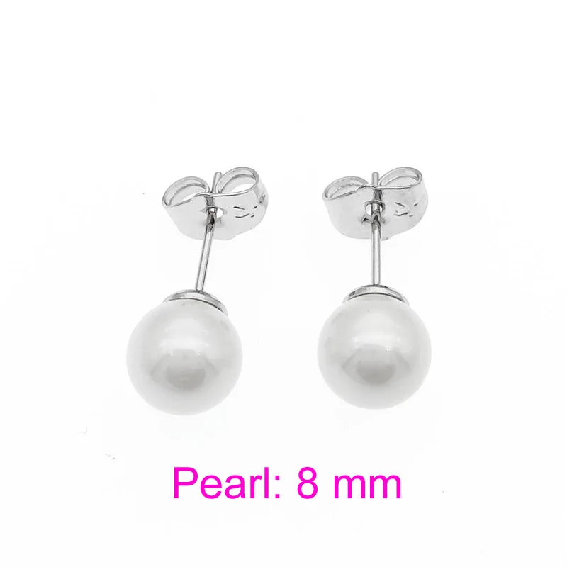 Женские серьги с белым жемчугом 8/5 мм|stud earrings|pearl earringswomen stud earrings |