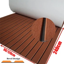 EVA Teak Decking Sheet For Boat Yacht Marine Flooring Carpet With Adhesive 90/120cmX240cm Dark Brown With Black Boat Accessories