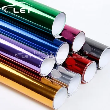 

Hot Sale 152cm x 30cm Waterproof UV Protected silver gold Chrome Mirror Vinyl Wrap Sheet Roll Film Car Sticker Decal Sheet