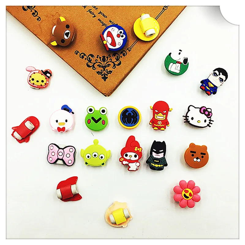 

10pcs Cartoon USB Cable Protector Cord Protector Saver Protector De Cabo For iphone 6 6s 7 android cable Data Line Protection