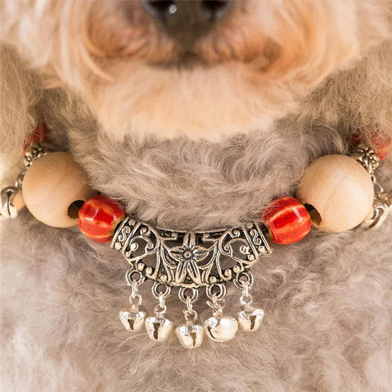 Pet Dog Cat Flea Tick Collar Camphorwood Necklace Dog Collar Anti Flea