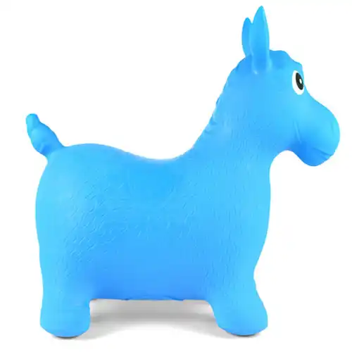 kids bouncing horse
