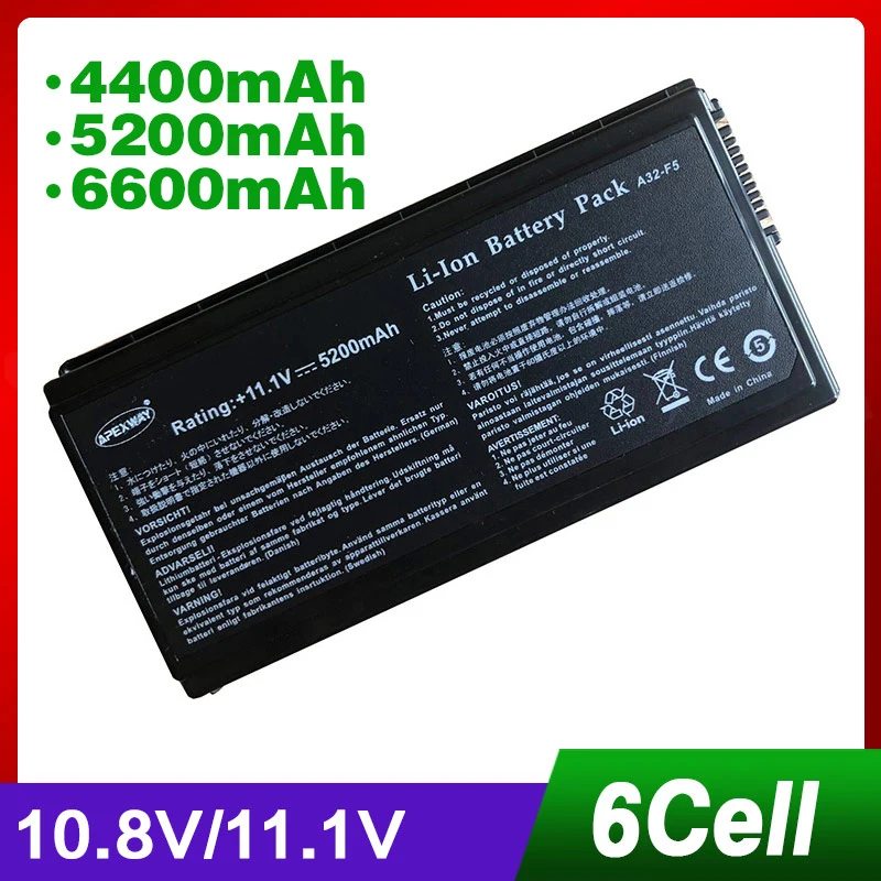 

Black Laptop Battery for Asus A32-F5 X50C X50M X50N X50R X50RL X50 X50V NLF1B F5 F5N F5R F5V F5RI F5SL F5Sr 70-NLF1B2000Z