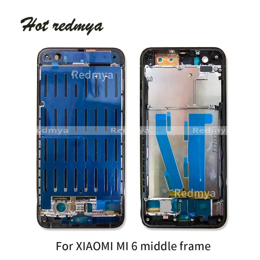 

1Pcs Mi6 Middle Frame Faceplate Bezel For Xiaomi Mi 6 LCD Screen Supporting Frame Housing No Side Keys Spare Parts Replacement