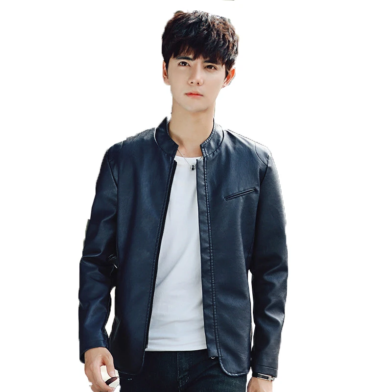 Men Jacket Leather Coats Leather Coat Casual Slim Jacket Coat Hip Pop Punk Jacket Men's fur Coat Men Fashion Mens Leather Jacket