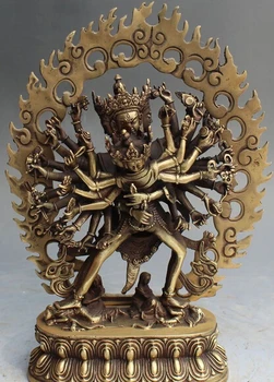 

Free shipping 13" Tibet Buddhism Bronze Vajra Vajrapani Vajrayogini Vajravarahi Buddha Statue R0709 35%