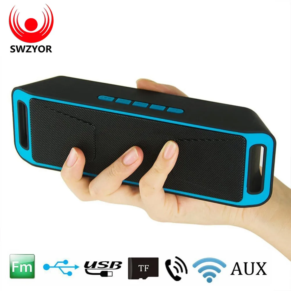 SWZYOR SC208 Mini Wireless Bluetooth Speaker With FM Radio Bass Portable Audio Player Support TF Card /USB MP3 Music Speakers audio-player : image SWZYOR SC208 Mini Wireless Bluetooth Speaker With FM Radio Bass Portable Audio Player Support TF Card /USB MP3 Music Speakers audio-player