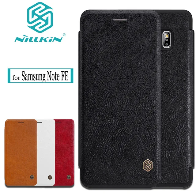 

Nillkin For Samsung Galaxy Note FE Fan Edition Case Qin PU Flip Leather Case For Galaxy Note Fan Edition / Note FE Case Cover