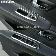 Для peugeot 3008 внутренних дверные ручки крышки окна переключатель украшения Стикеры для peugeot аксессуары Стикеры