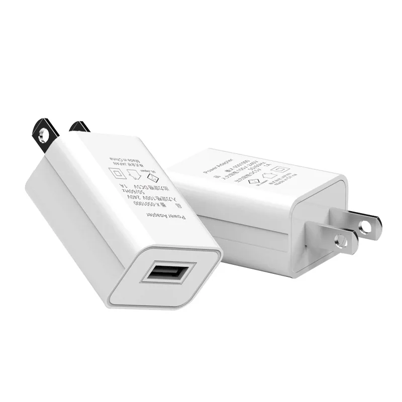 5V1A USB Charger Adapter Travel Wall Japan Standard Mobile Phone High Quality Electronic Plug Stable Charging White and Black