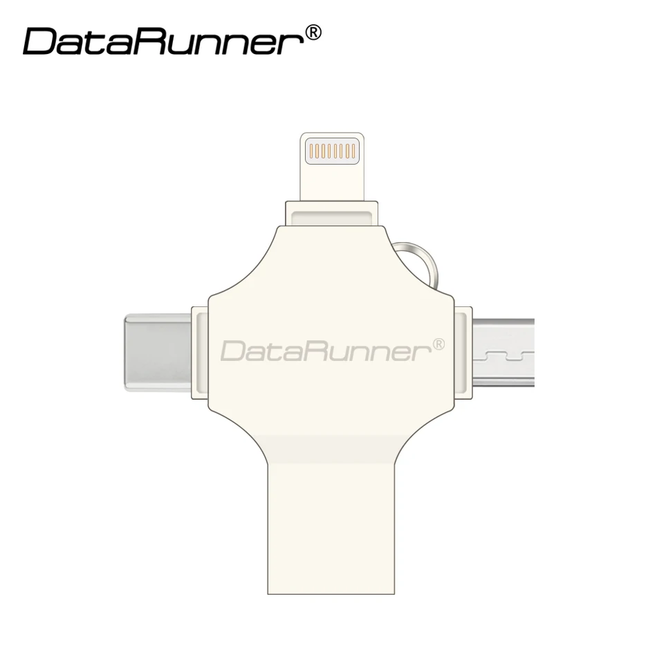 DataRunner 4 в 1 дизайн Usb флеш-накопитель 128 ГБ Usb флешка 3,0 OTG флеш-накопитель 16 ГБ 32 ГБ 64 Гб Usb 3,0 флеш-накопитель