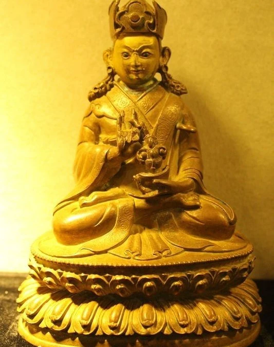 

Old Tibet Buddhism fane bronze Guru Padmasambhava Rinpoche Buddha Statue