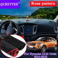 Автомобильный Стайлинг Противоскользящий коврик для hyundai IX25 CRETA- RHD& LHD розовый узор коврик на приборную панель защитная накладка тент подушка