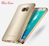 Luxury Gold Plating Crystal Soft TPU Case For Samsung Galaxy S9 S6 S7 Edge S8 Plus C5 C7 C9 Pro Note 8 5 4 3 Silicone Back Cover ► Photo 1/6